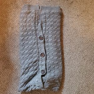 Baby Grey Knitted Sleeping Bag